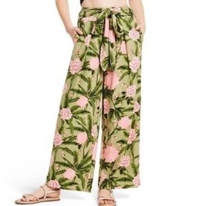 Target x Agustin Bendita Large Peony print Wide leg linen pants
